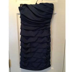 Navy Blue Strapless Dress by Speechless
